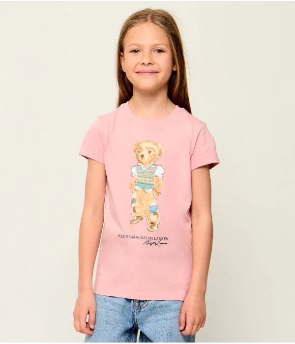 Детская футболка для девочек хлопковая Regular Fit T-Shirt Polo Ralph Lauren, Rosa