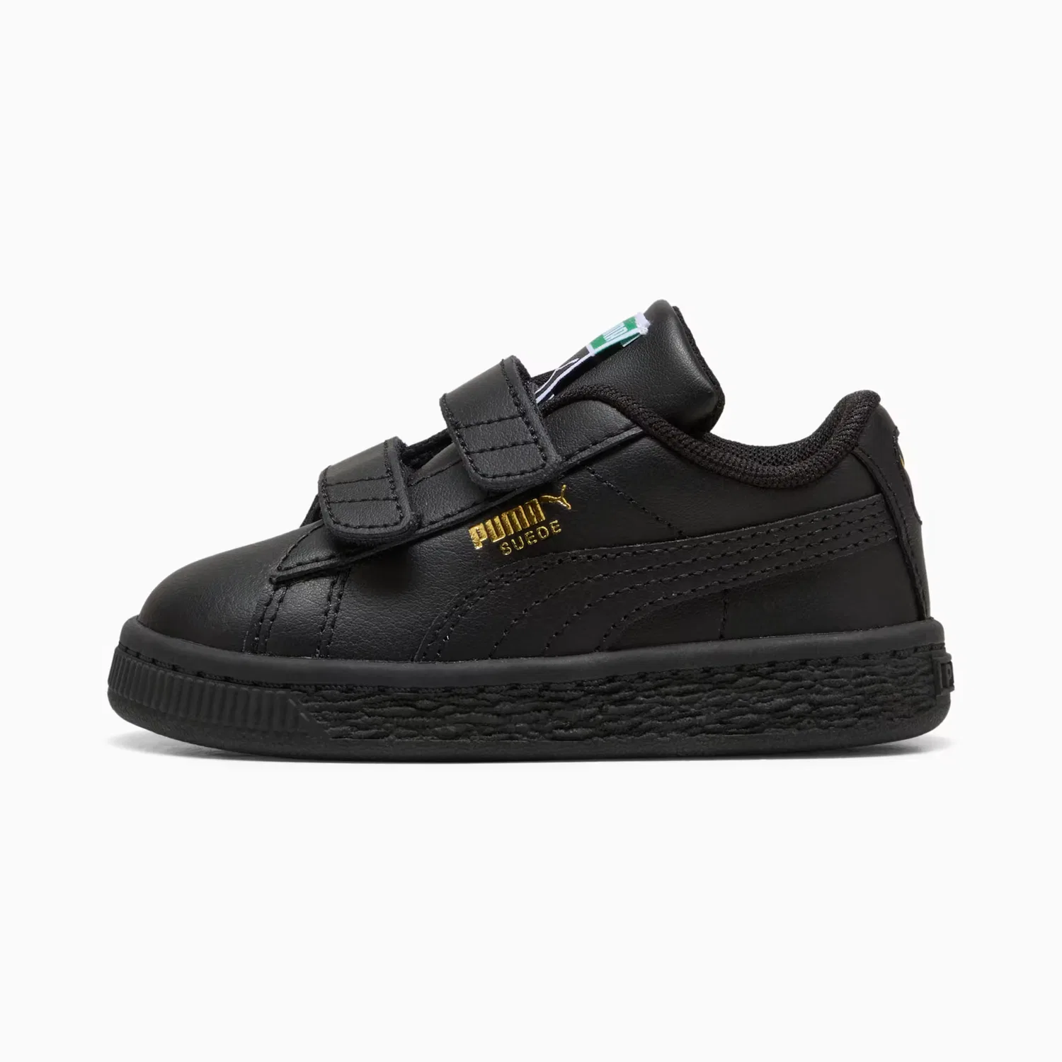 Удобная обувь для малышей Suede Puma, Puma Black-Archive Green