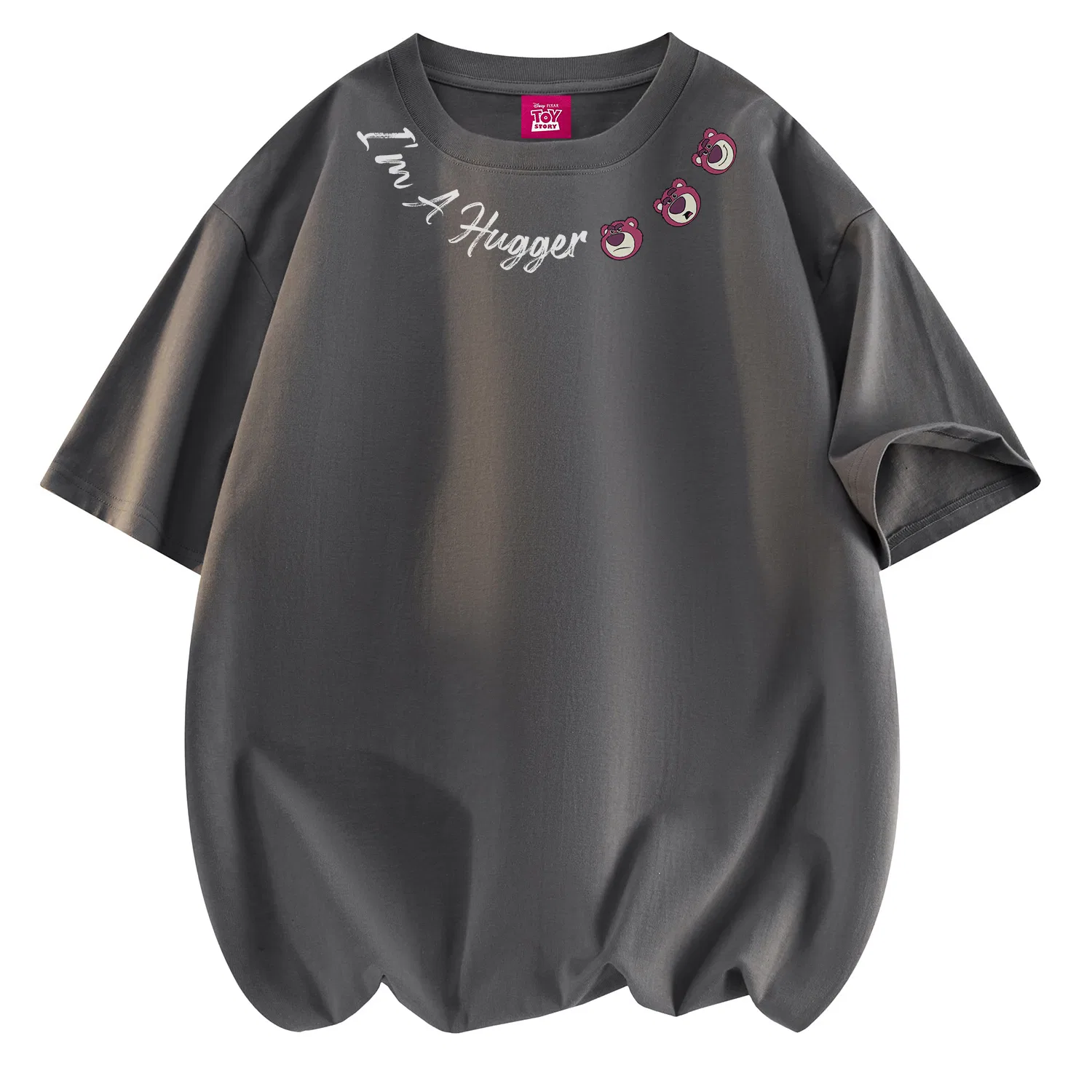 Детская футболка с принтом Disney T Shirts Unisex Crew Neck Thin Straight Fit Disney, Dark Gray