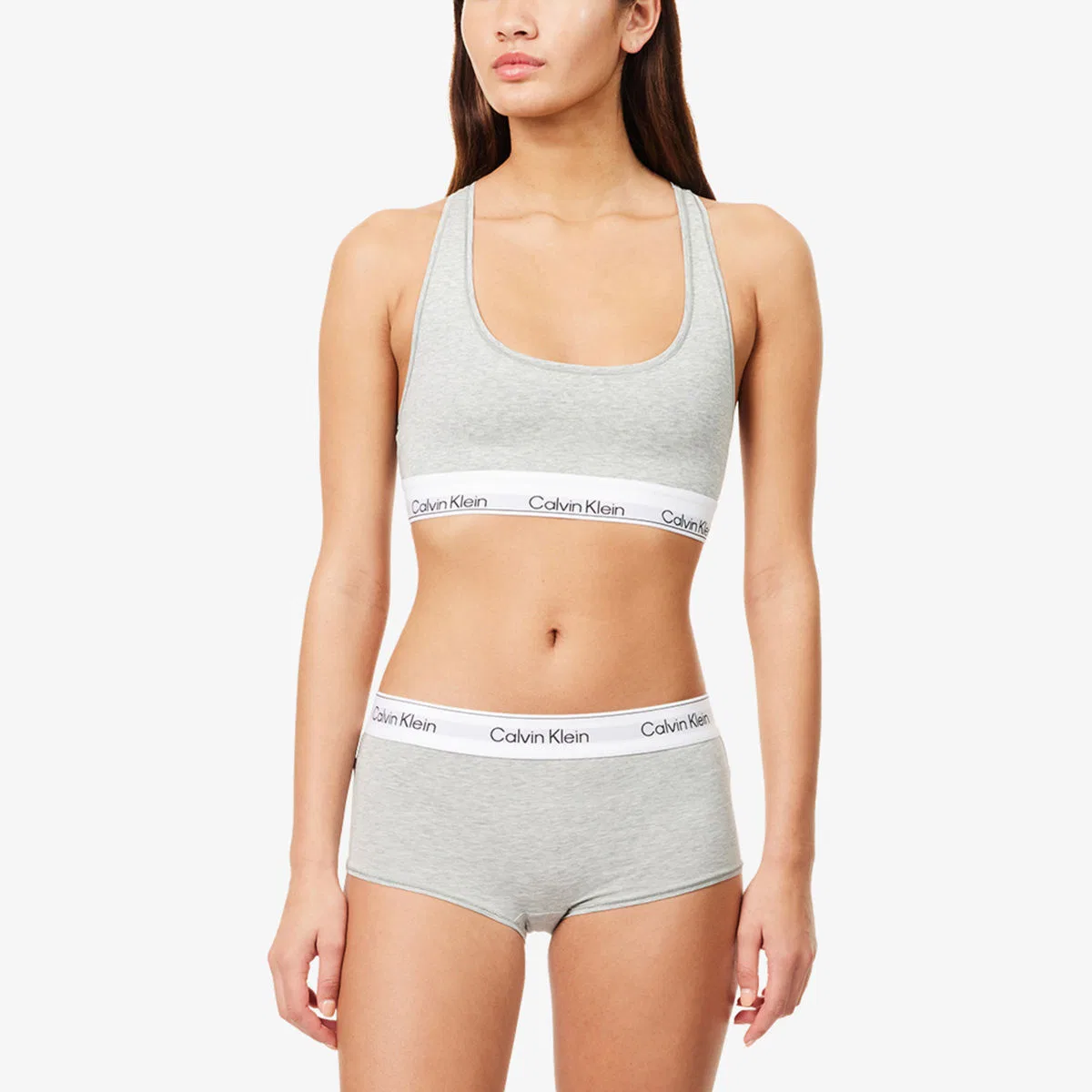 Бралетт из смеси хлопка и модала от бренда Icon Calvin Klein, серый — фото 2