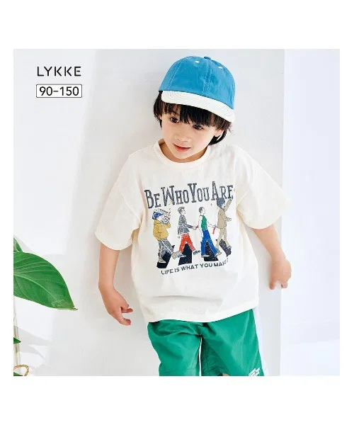 Детская футболка с принтом Vintage Music LYKKE, Blue — фото 2