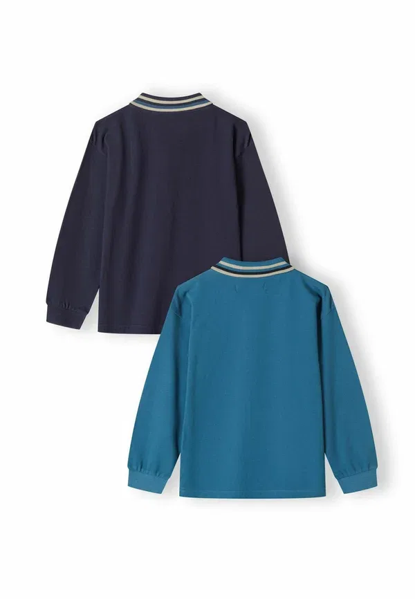 Футболка с воротником, дышащая, 2-pack with collar Minoti, темно-синий Teal — фото 3
