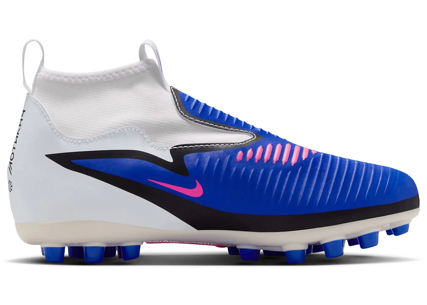 Детские бутсы Nike Phantom 6 High Academy MG Attack Pack, Racer Blue/White/Pink Blast