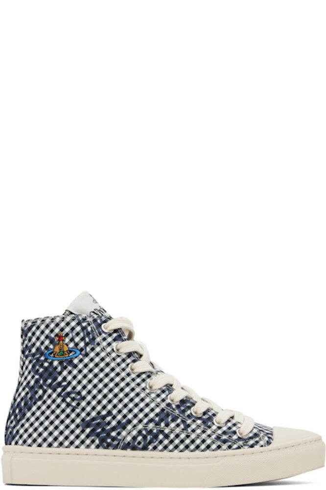 

Кроссовки Plimsoll с высоким берцем темно-синего цвета Vivienne Westwood