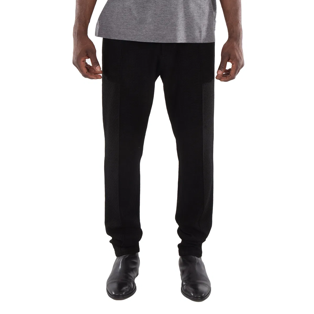 Брюки трикотажные из хлопковой смеси Emporio Armani, Nero Carbone