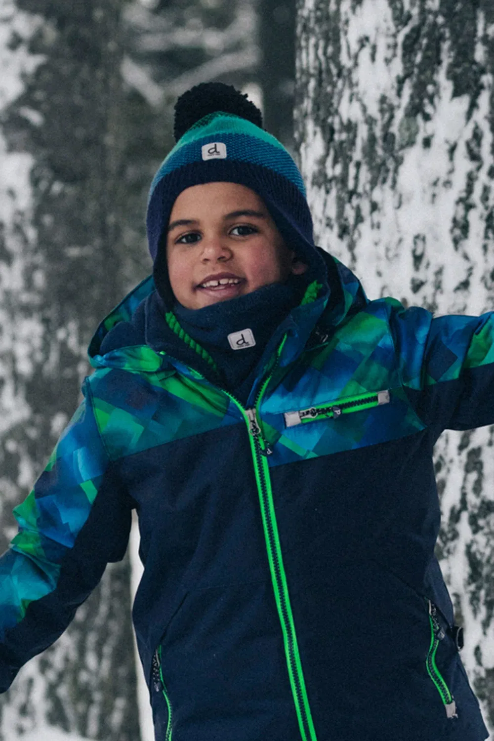 Детский комбинезон для мальчиков зимний утепленный Two Piece Play Snowsuit Deux par Deux, Blue and Green Checkered Print — фото 2