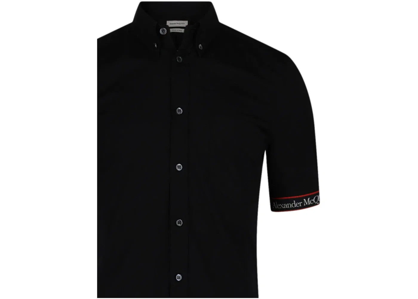 Мужская рубашка с длинным рукавом Button-Up Shirt Alexander McQueen, Black — фото 3
