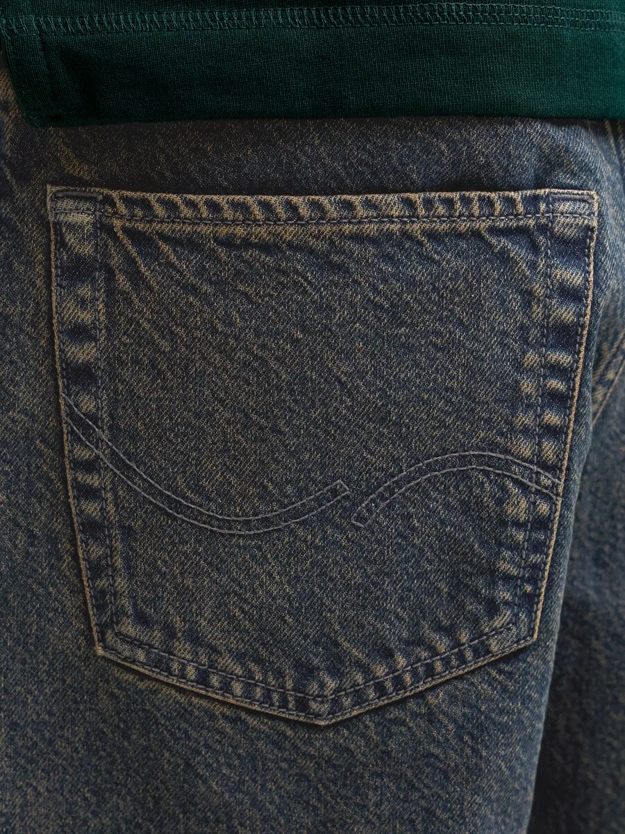 Детские джинсы Jack & Jones Junior Baggy Jeans 'JJIALEX JJORIGINAL' темно-синего цвета — фото 2