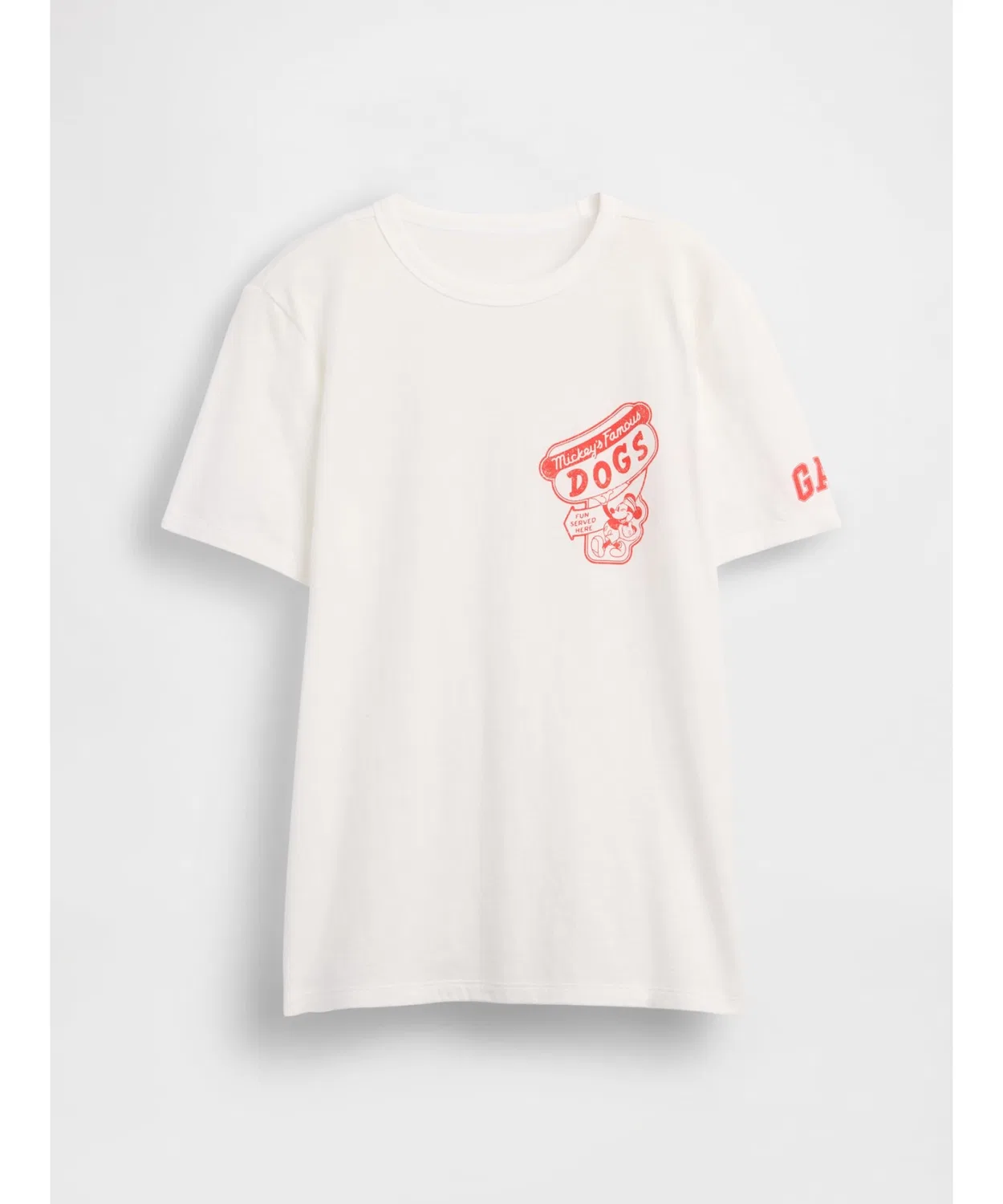 Детская футболка с принтом Mickey Mouse Graphic T-Shirt GAP, Off White — фото 2