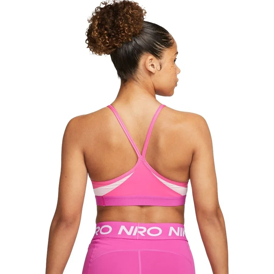 Спортивный бюстгальтер для тренировок с Dri-FIT технологией Nike CZ4456-606, Розовый — фото 3