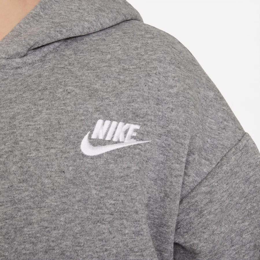 Детский худи с капюшоном и полной застежкой-молнией Sportswear Club Fleece Nike, Серый — фото 4