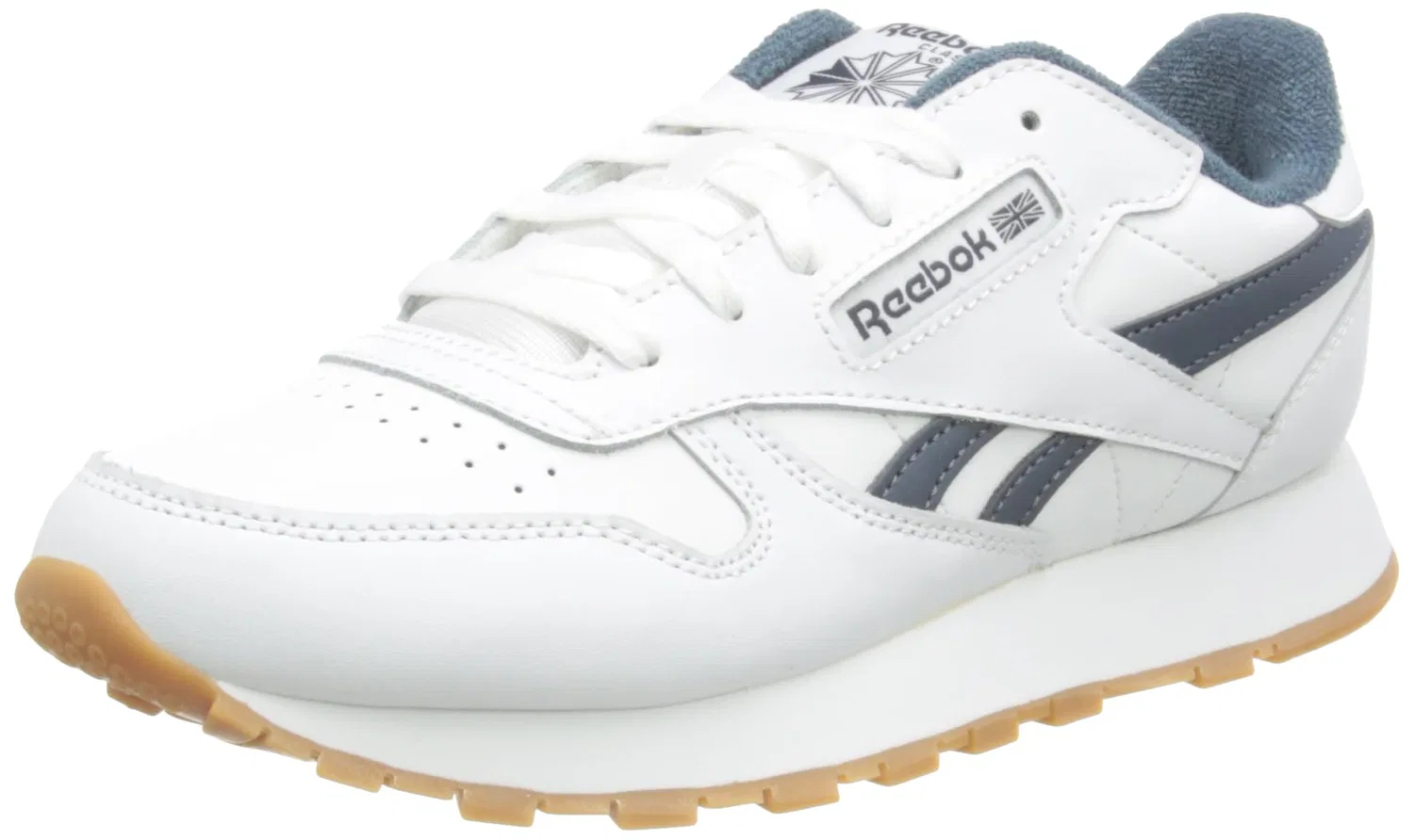 Детские кроссовки для мальчиков Reebok Classic Leather, Ftwwht Hooblu Rbkg07