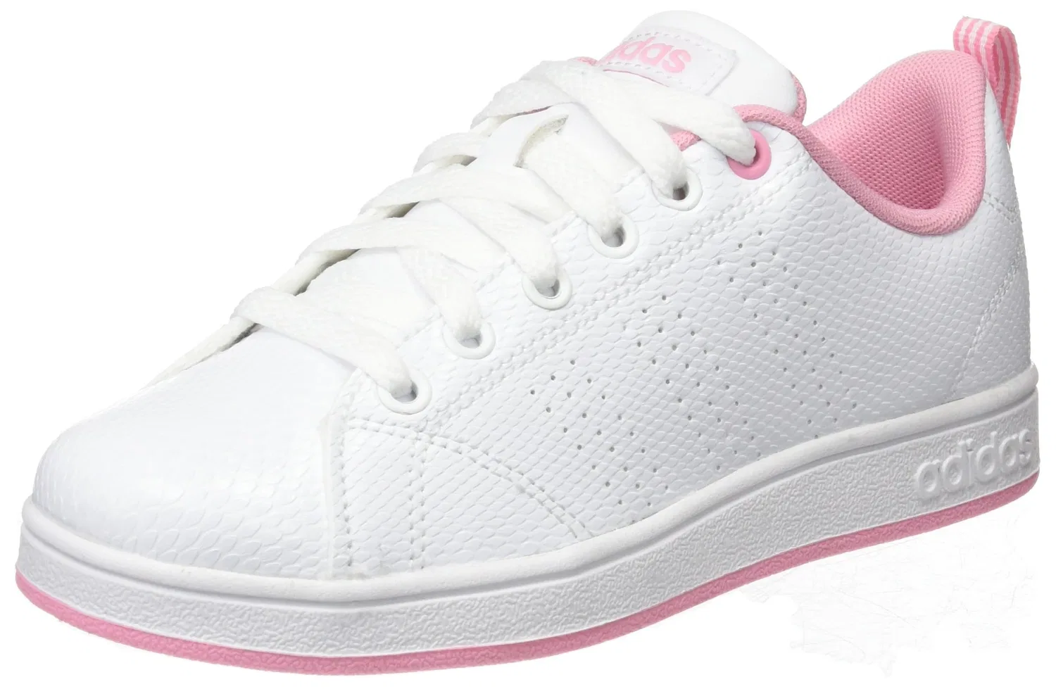 Детские кроссовки для мальчиков с закрытым носком Vs Advantage Cl K Adidas, White Ftwr White Ftwr White Light Pink