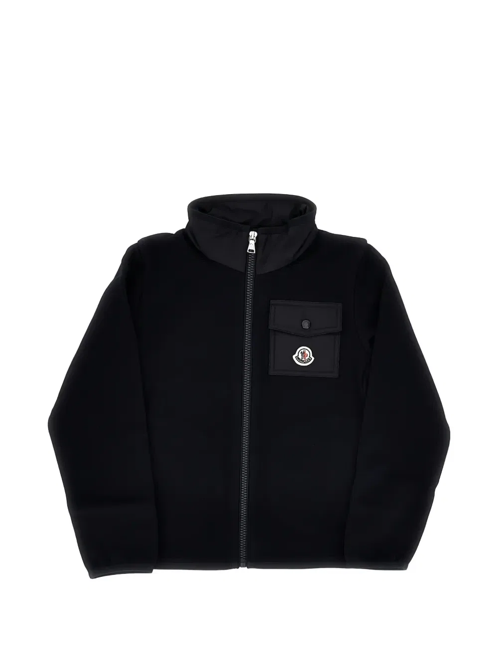 Толстовка на молнии с логотипом-нашивкой Moncler Enfant, синий