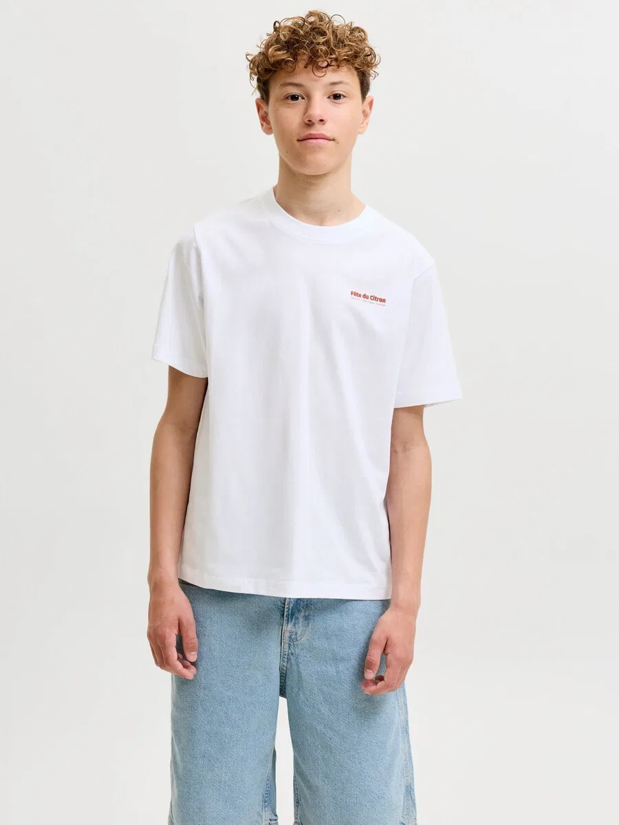 Детская рубашка белого цвета Jack & Jones Junior — фото 4