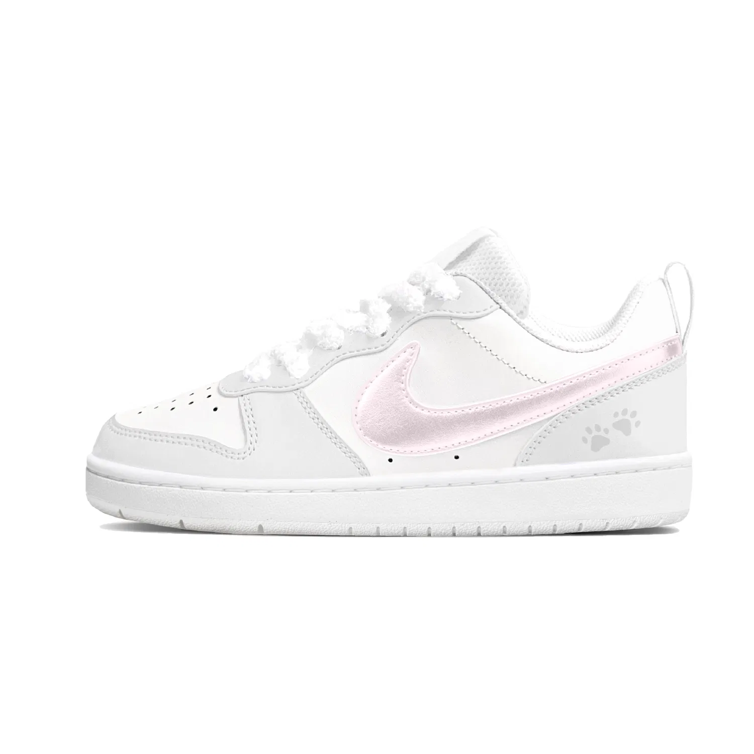 Детские кроссовки для скейтбординга Nike Court Borough Low Recraft, Gray Pink — фото 3
