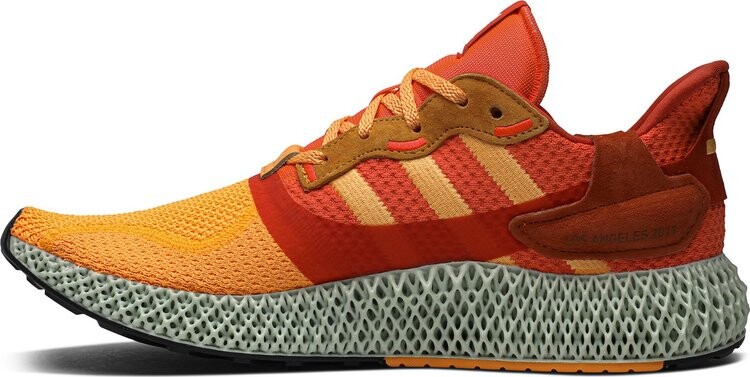 Кроссовки Adidas Sneakersnstuff x ZX 4000 4D 'Sunrise', оранжевый — фото 4