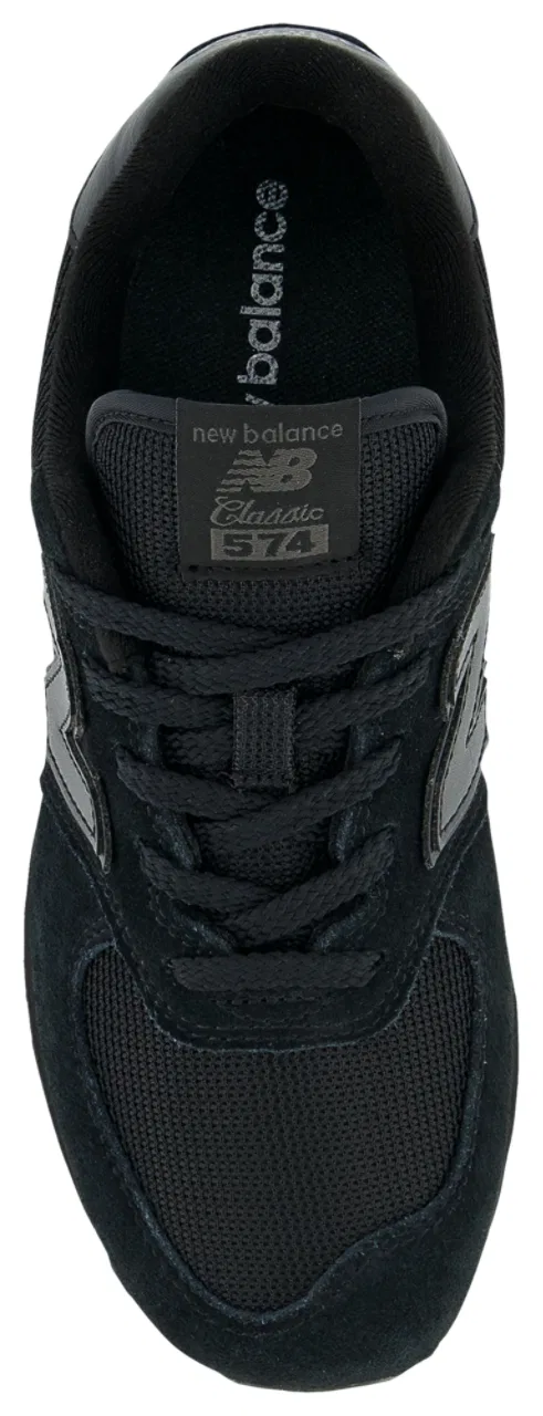 Детские кроссовки для мальчиков с ENCAP-подошвой 574 Evergreen New Balance, Black/Black — фото 4