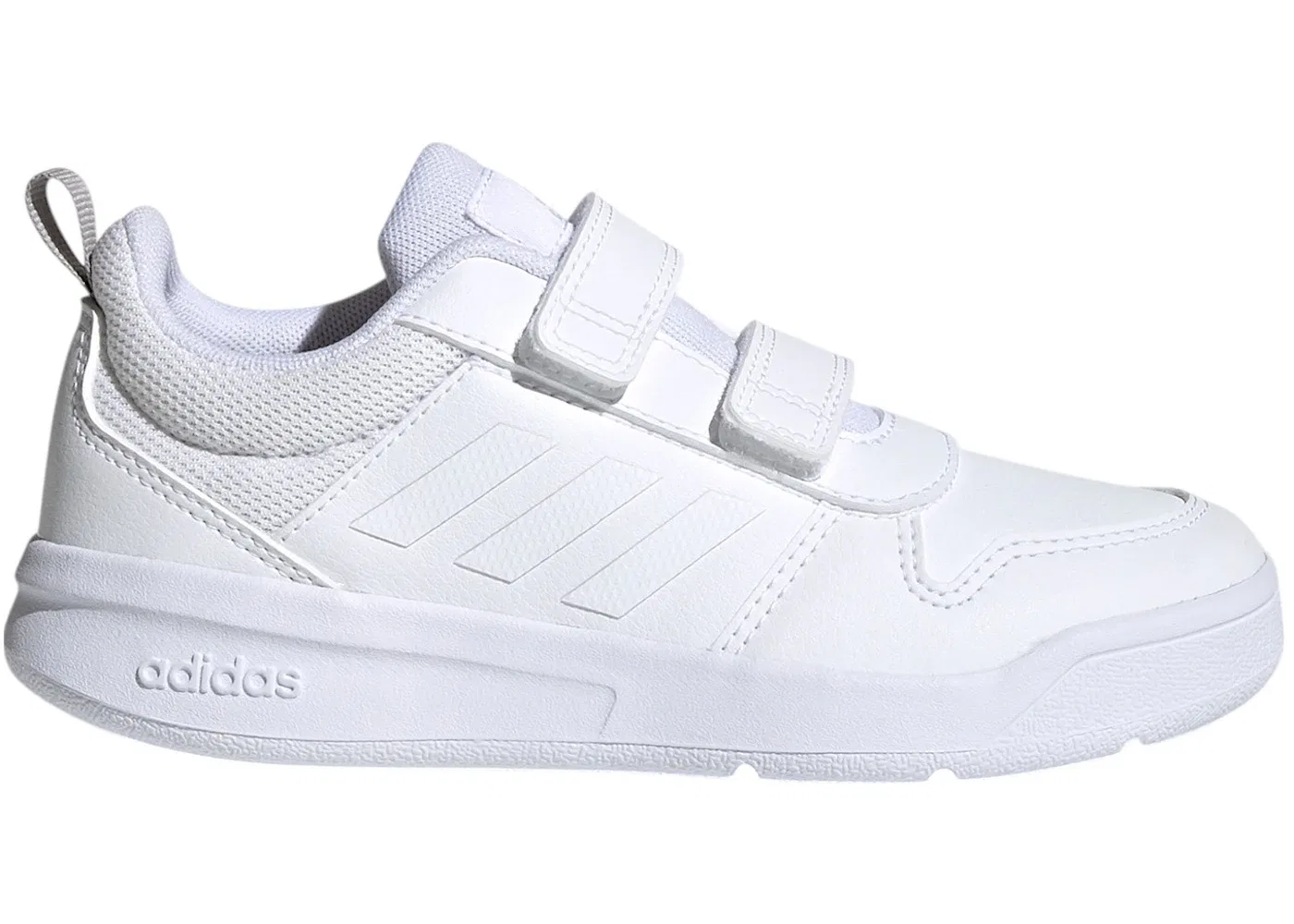 Детские кроссовки с шнурками Adidas Tensaur Run, Cloud White/Cloud White/Grey Two