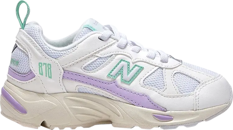 

Кроссовки New Balance 878 Little Kid Wide 'White Violet', белый