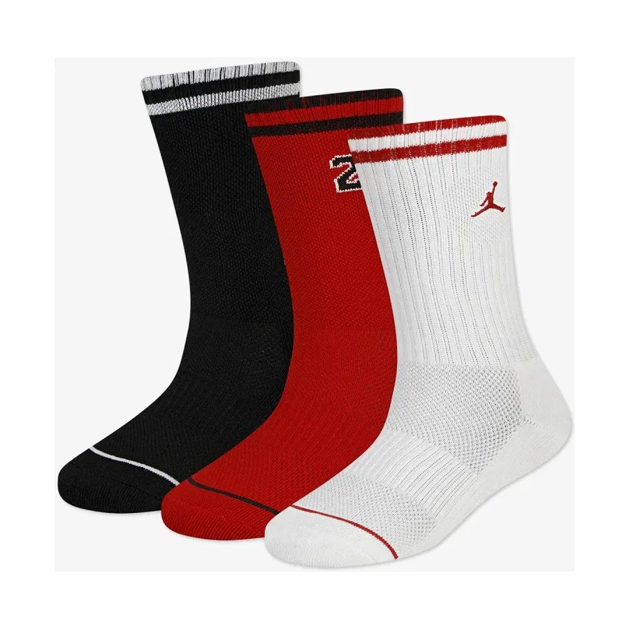 Комплект спортивных носков Nike Jordan Varsity Jersey 3pk, 3 пары, Темно-синий/Синий/Белый