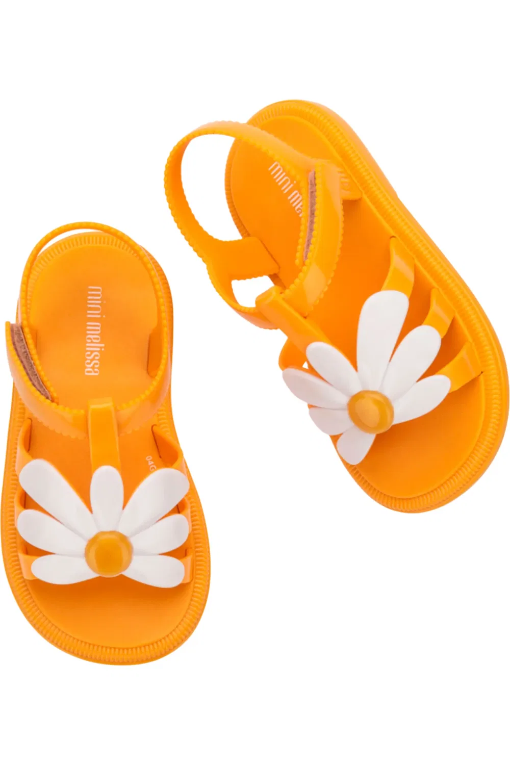 Сандалии детские с цветочными аппликациями Hip Bloomy Mini Melissa, Orange — фото 3