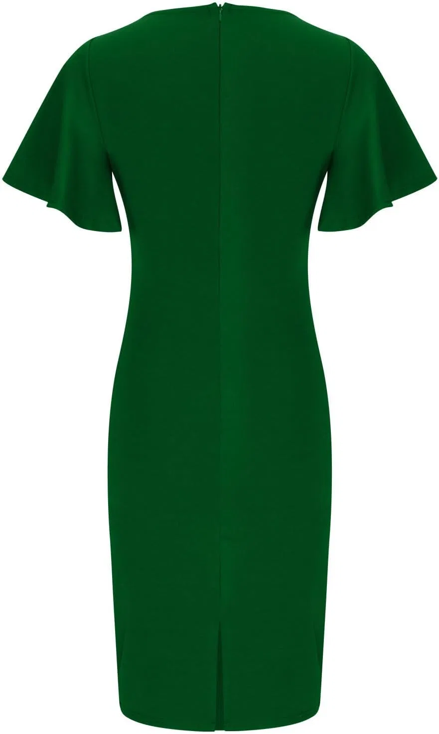 Женское платье с воланами, миди, Bodycon, Army Lime Green — фото 4