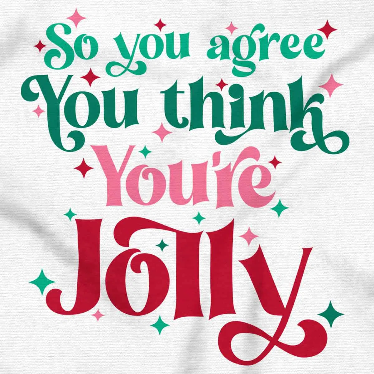 Детское боди-комбинезон с принтом Christmas You Think You're Jolly Brisco Brands, White — фото 2
