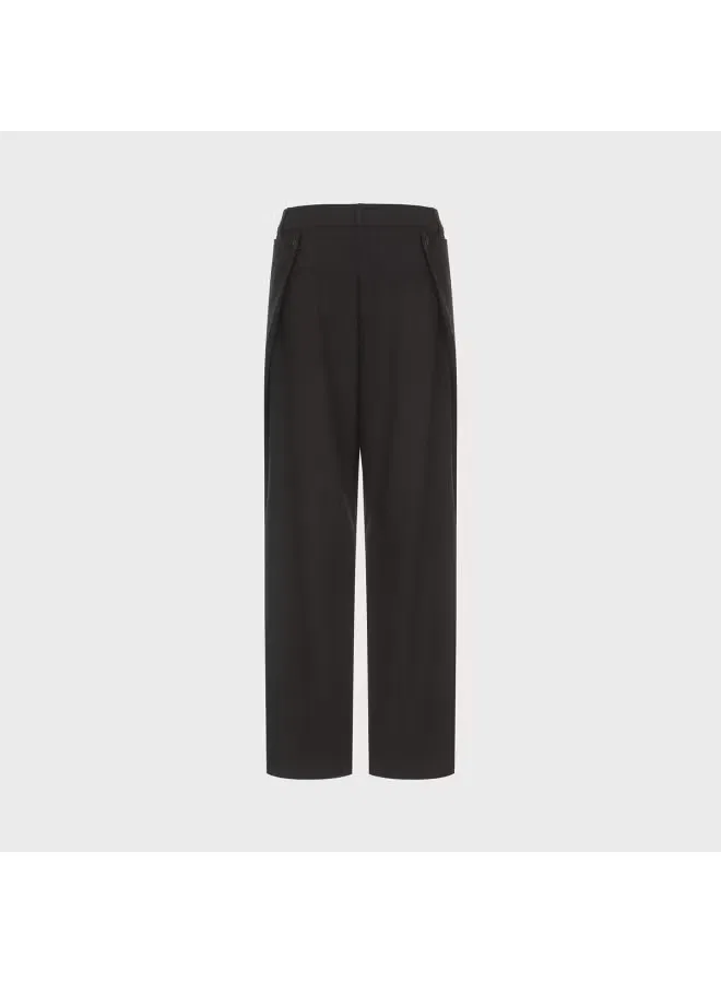 Брюки широкие мягкие комфортные Zara, черный — фото 3