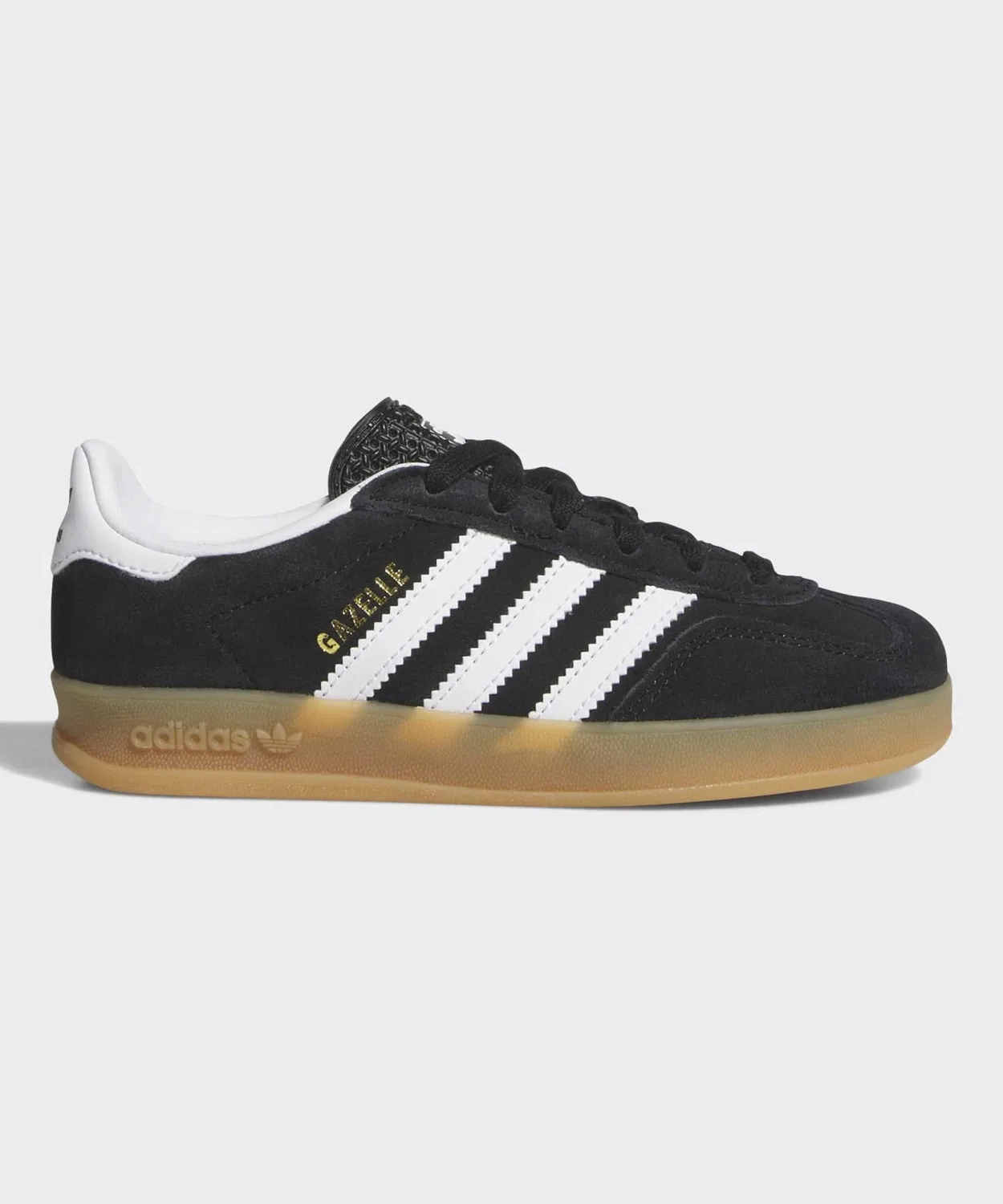 Детские кроссовки из замши с полупрозрачной подошвой GAZELLE INDOOR Adidas, Black