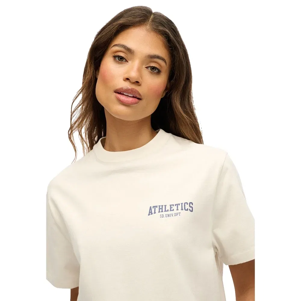 Футболка с коротким рукавом Oversized Athletic Essential Superdry, белый — фото 4