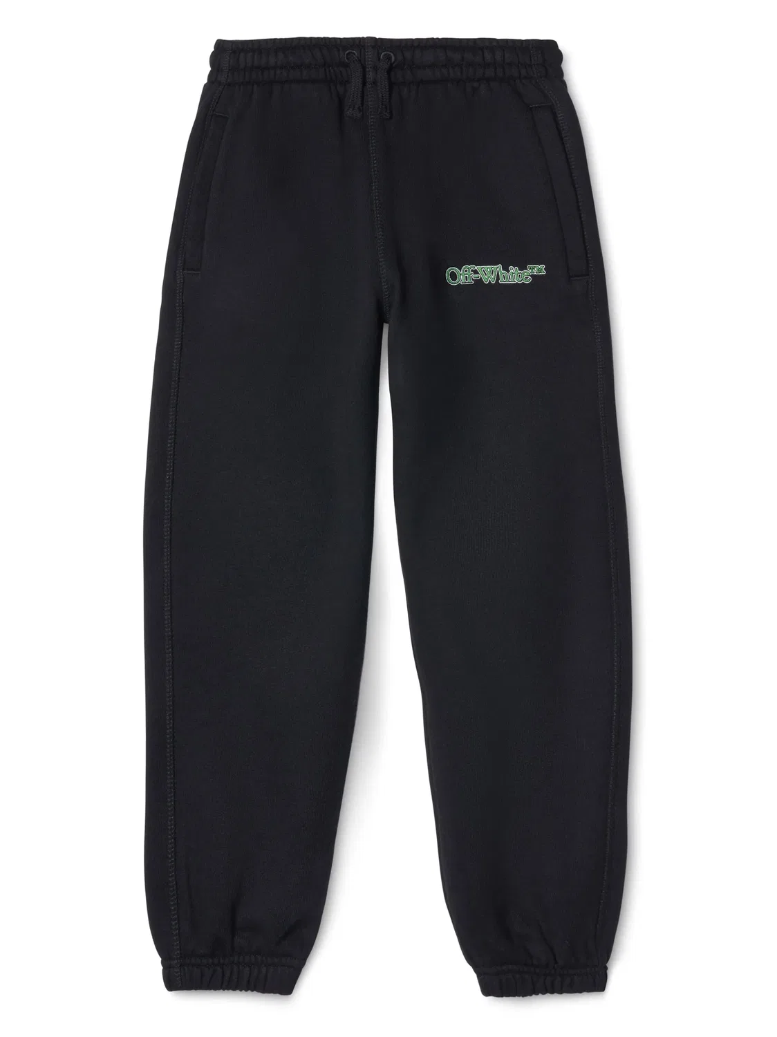 Брюки из хлопка с логотипом OFF-WHITE, черный