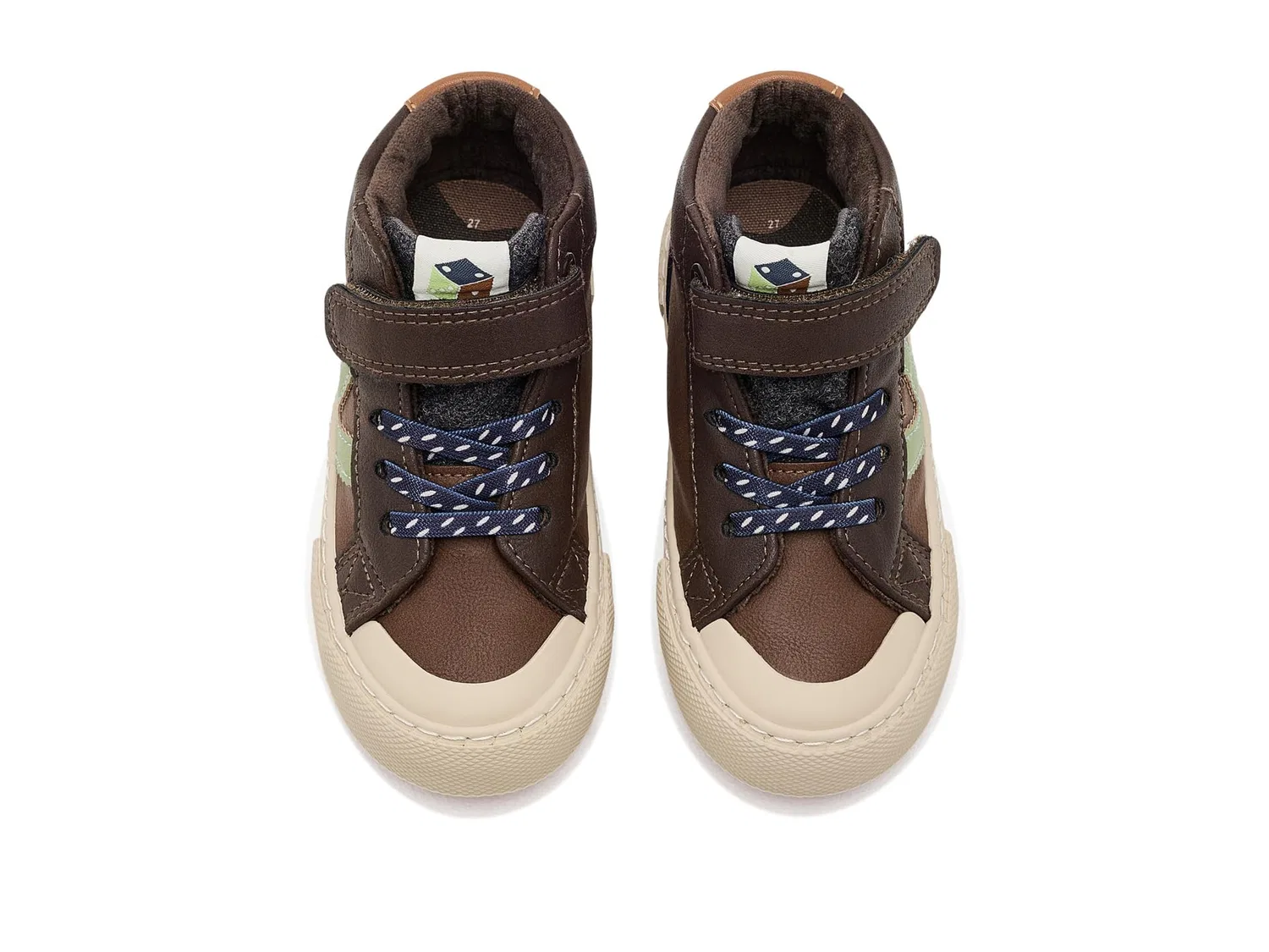 Кроссовки Tribu Tira & Elastico Efecto Piel (для малышей, маленьких и больших детей) Victoria Kids, Marron — фото 3