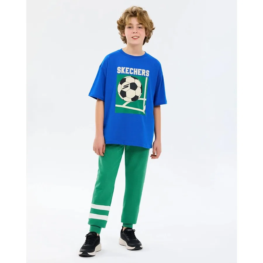 Спортивные штаны с мягким флисом для мальчика B Lw Fleece Sweatpant Skechers, Хаки