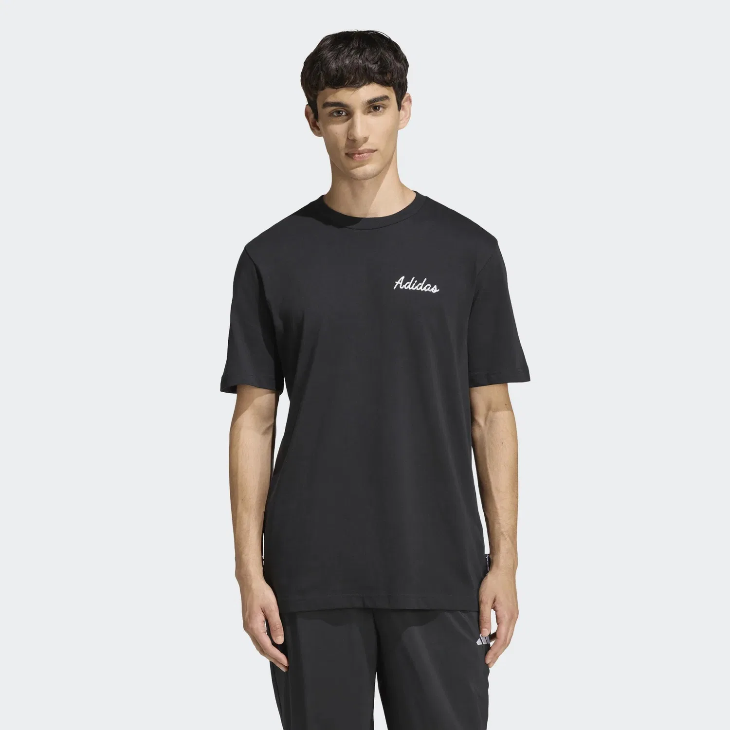 Мужская футболка с принтом Adidas, Schwarz Weiss