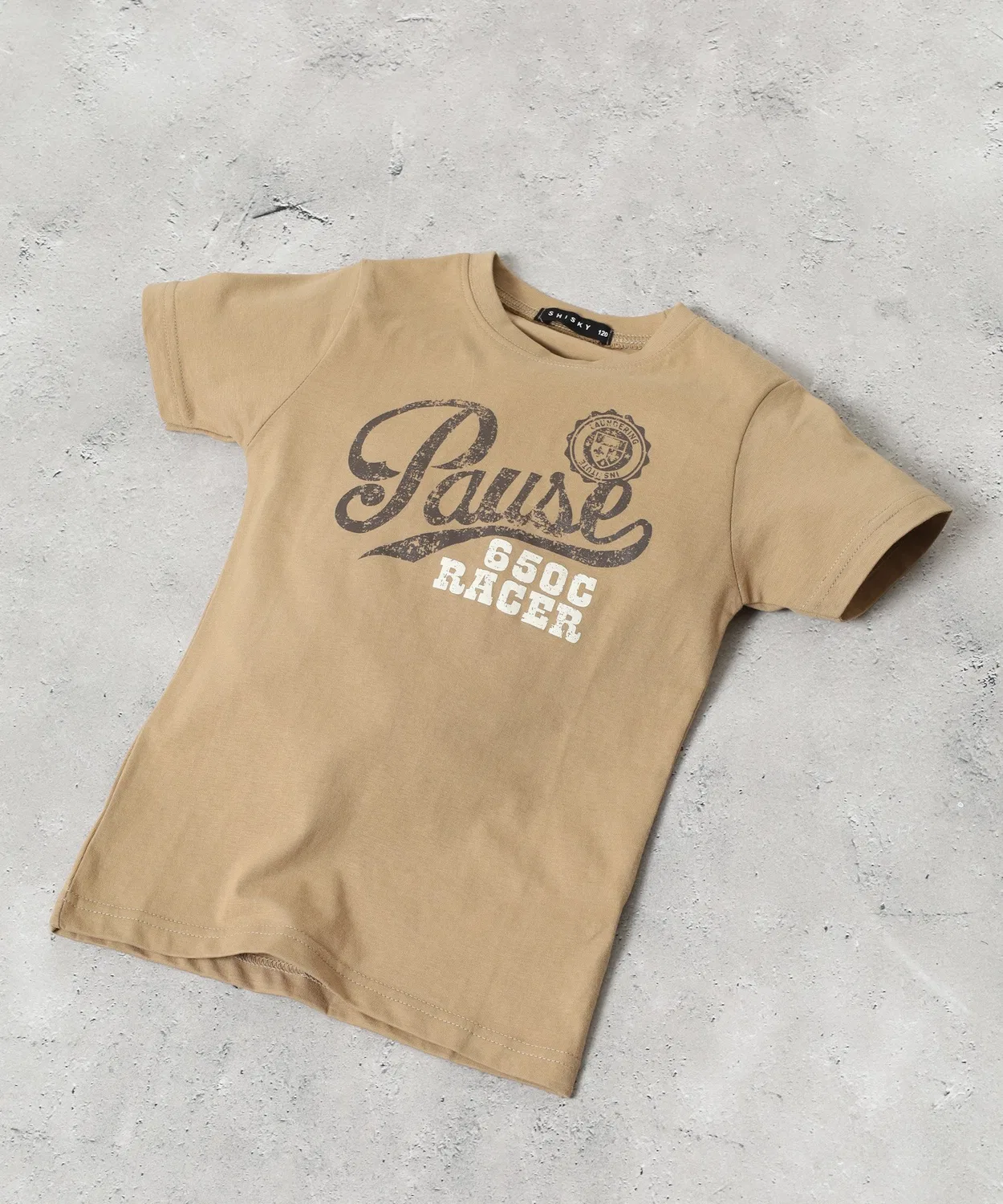 Детская футболка с принтом College Logo FUNALIVE, Beige