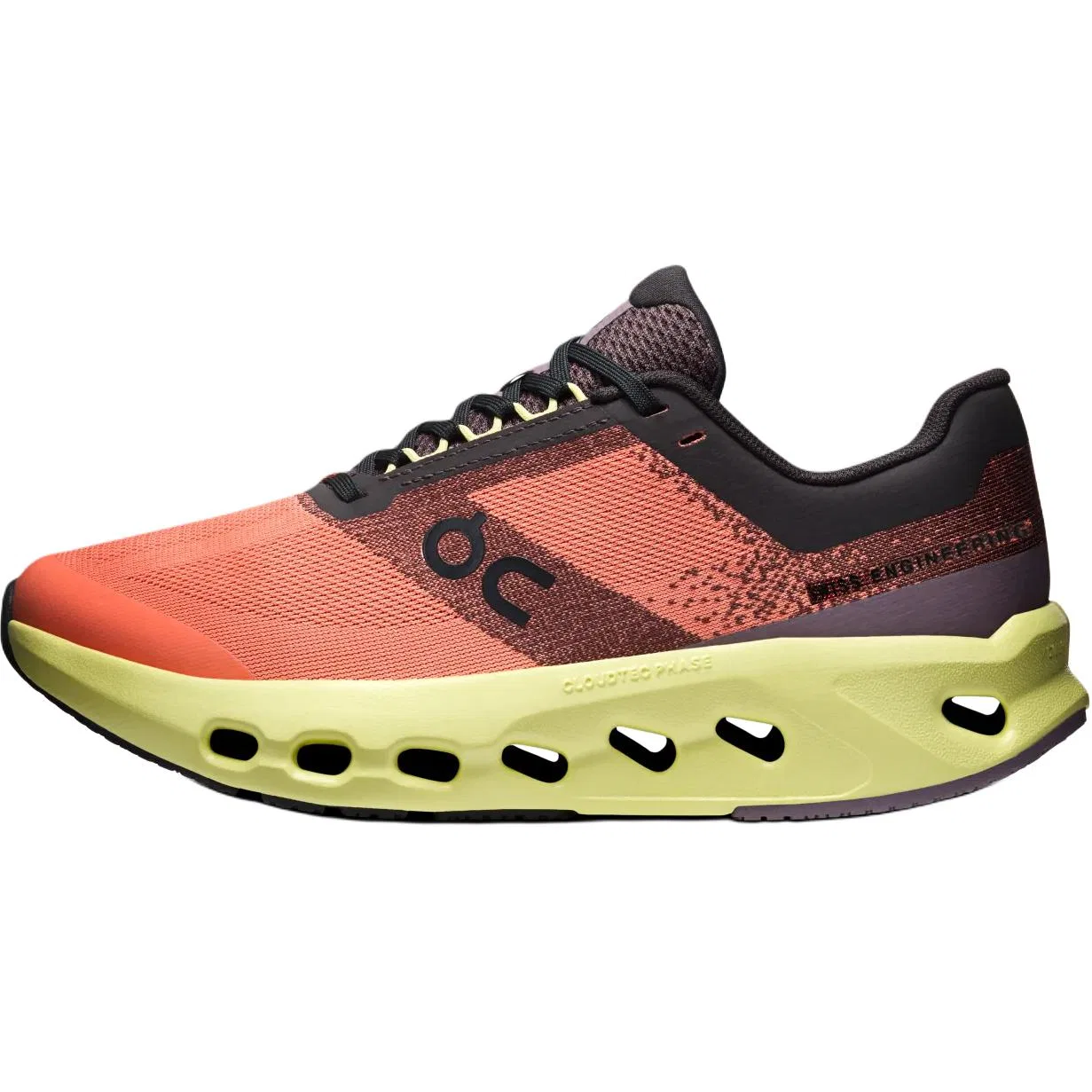 Кроссовки детские беговые Cloudsurfer Low top, оранжево-коричнево-зеленые, унисекс On, Orange Brown Green