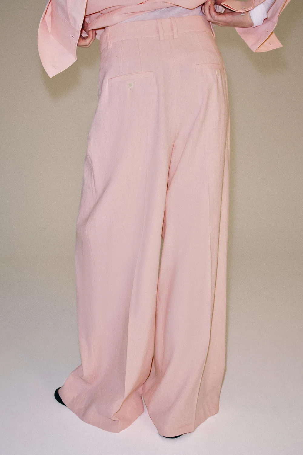 Плиссированные брюки из коллекции ZW ZARA, Pink — фото 3