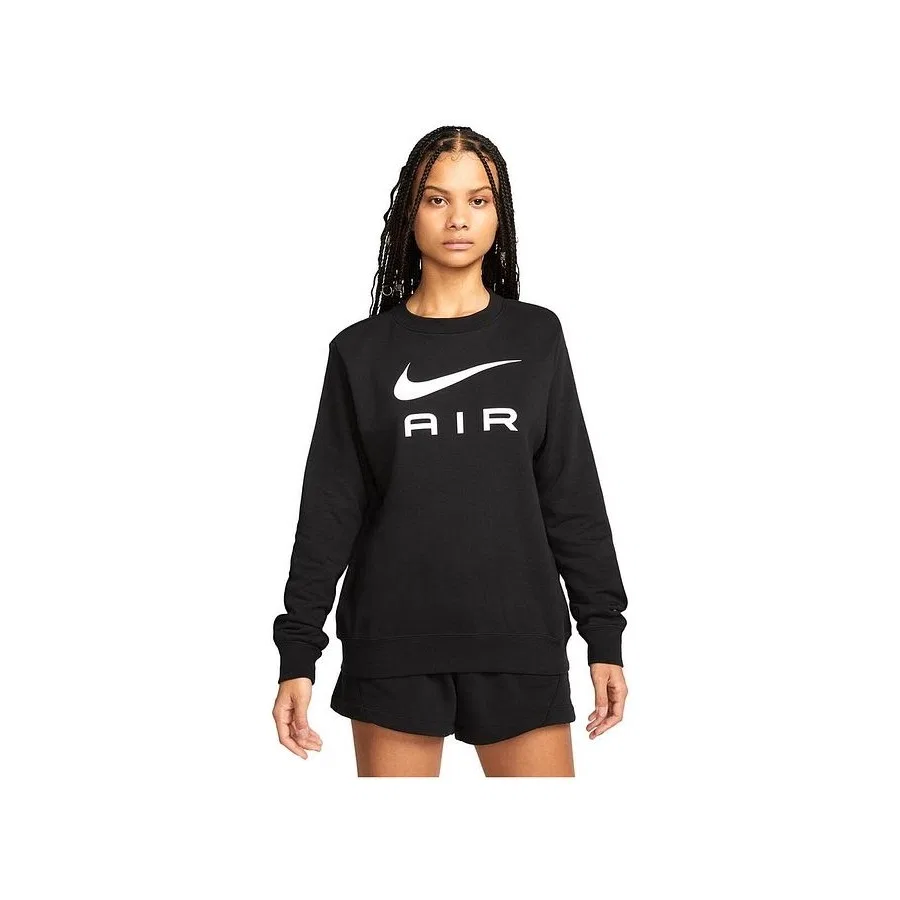 Женский свитшот из флиса с длинным рукавом Air Fleece Nike, Черный