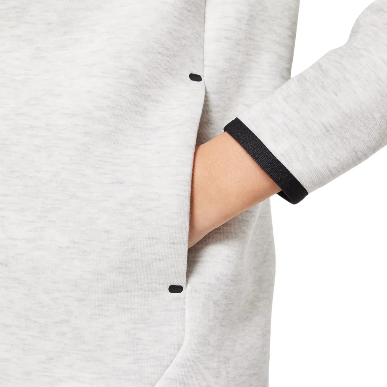 Толстовка для мальчиков Tech Fleece Full-Zip Hoodie Nike, цвет Light Grey/Black/Black — фото 3