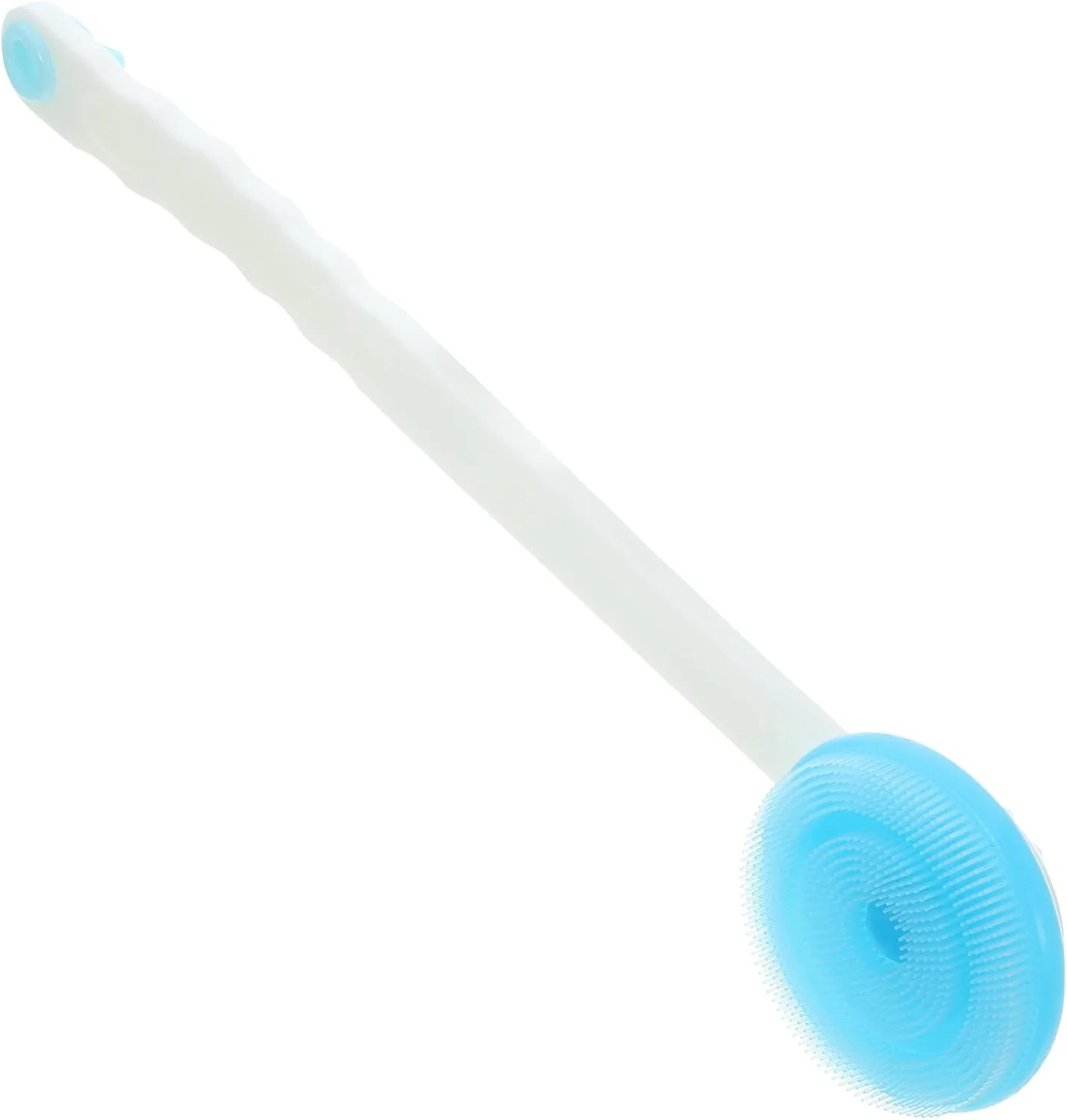 Щетка для тела с длинной ручкой, силиконовая, minkissy, Sky Blue