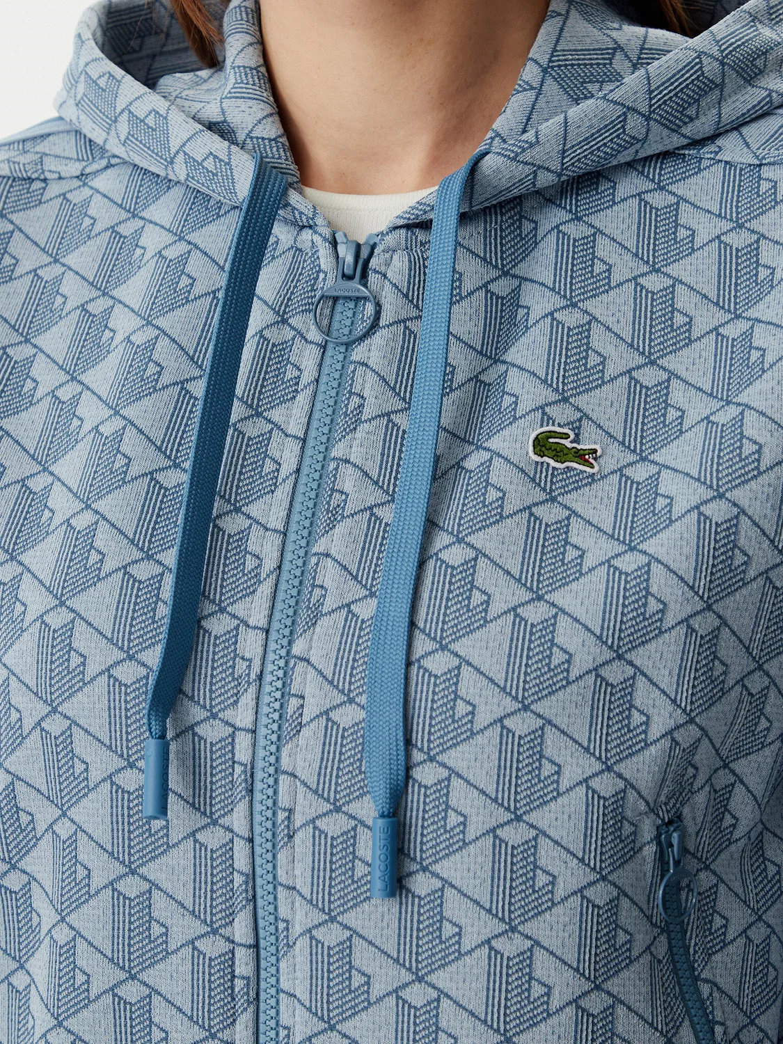 Женская толстовка стандартного кроя Lacoste, синий — фото 4