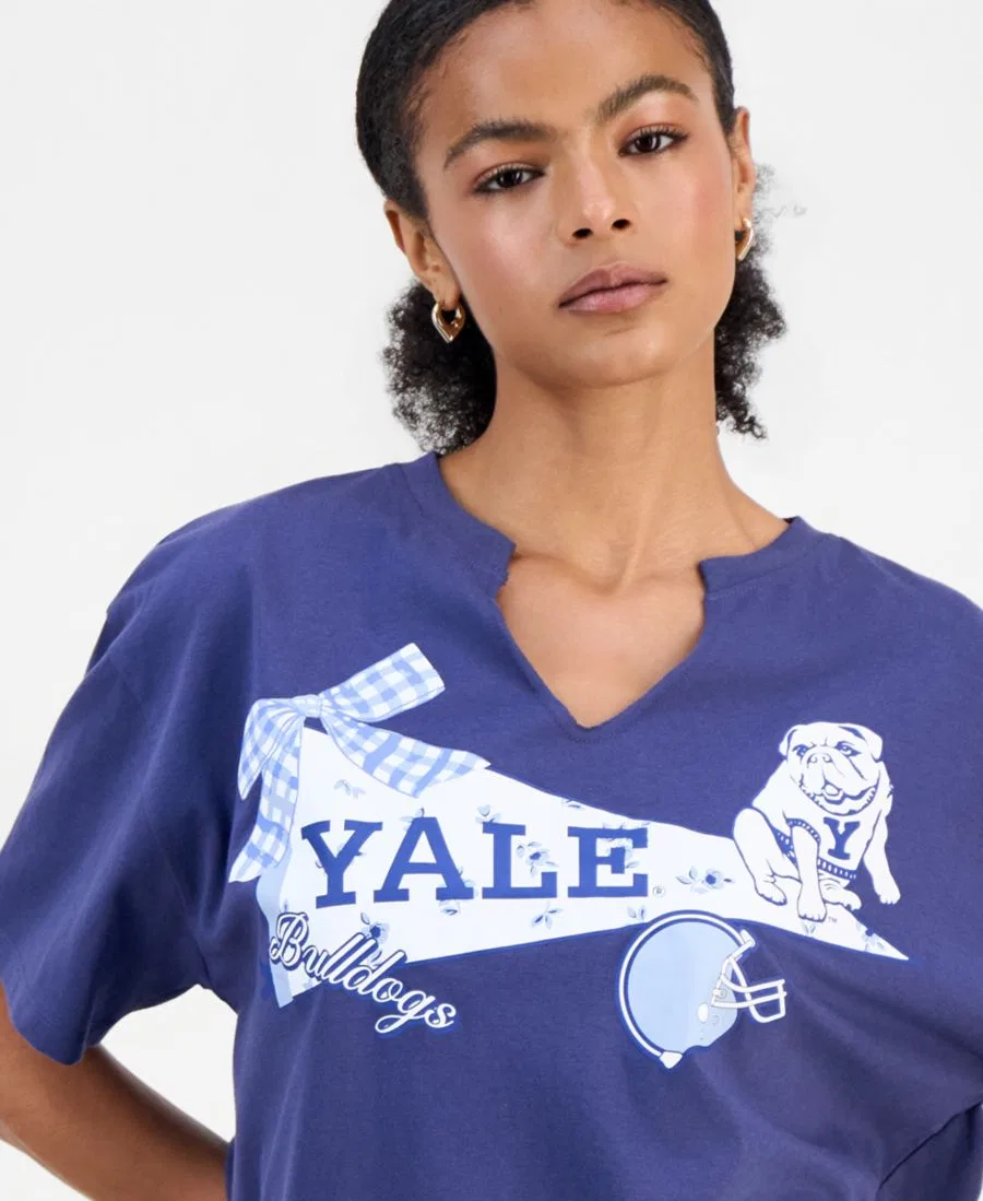 Футболка с принтом Yale Grayson Threads, The Label, Crown Blue — фото 2