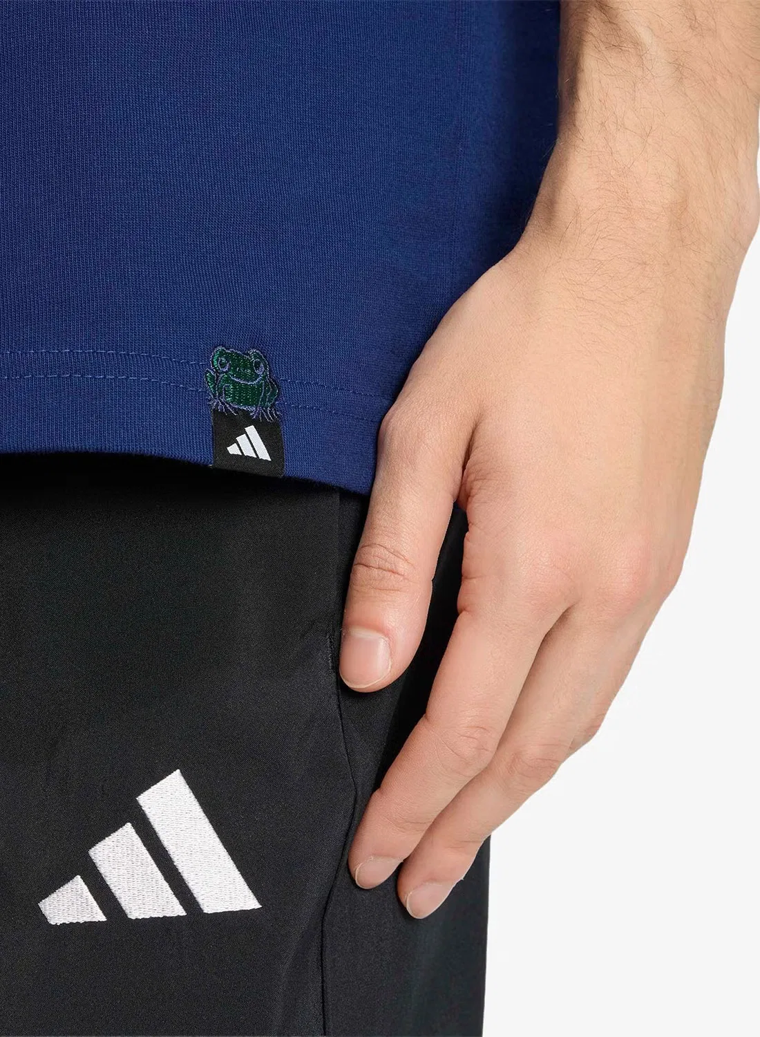Футболка с принтом Doodle stand-up paddle Adidas, темно-синий — фото 4
