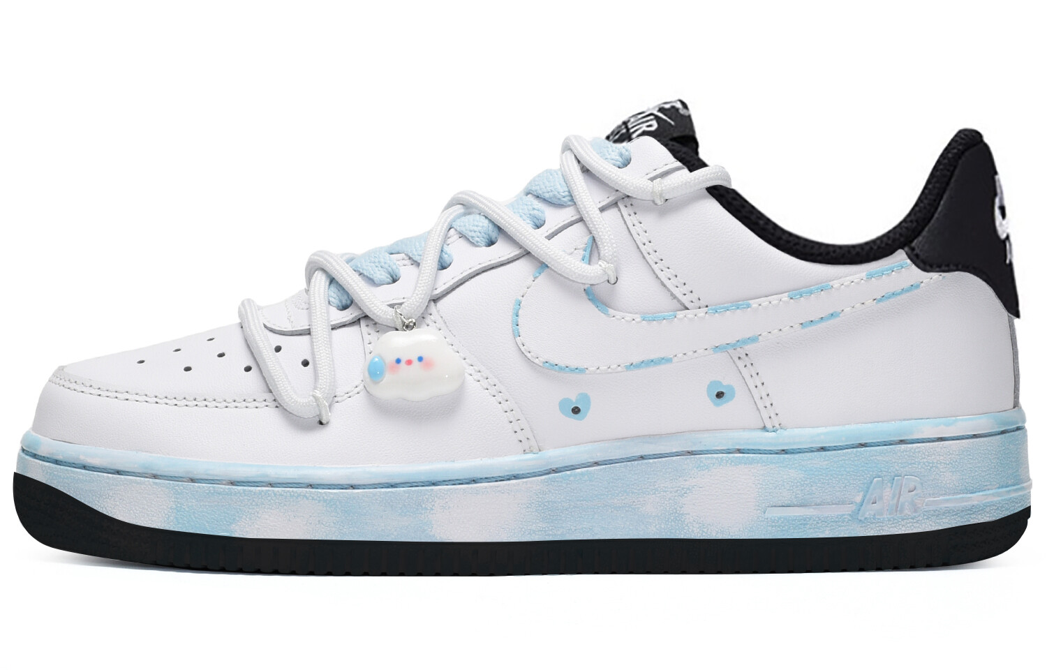 

Кроссовки Nike Air Force 1 Skateboarding Shoes Unisex Low-top University Blue/White/Black, синий
