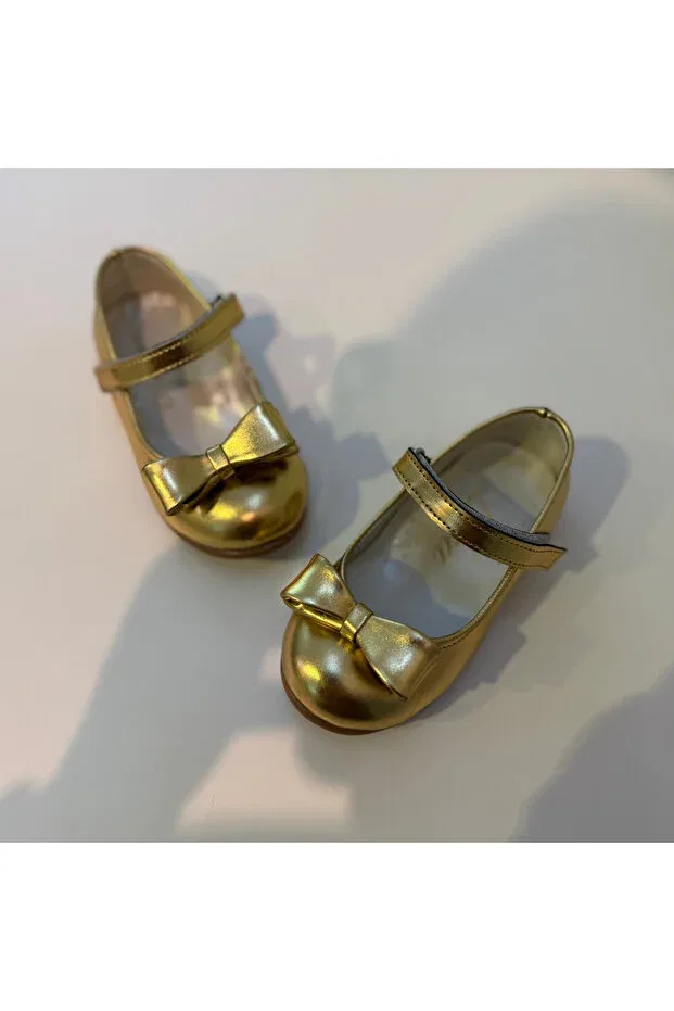 Детские балетки для девочек с ортопедической стелькой Lika, Gold Gold Dore