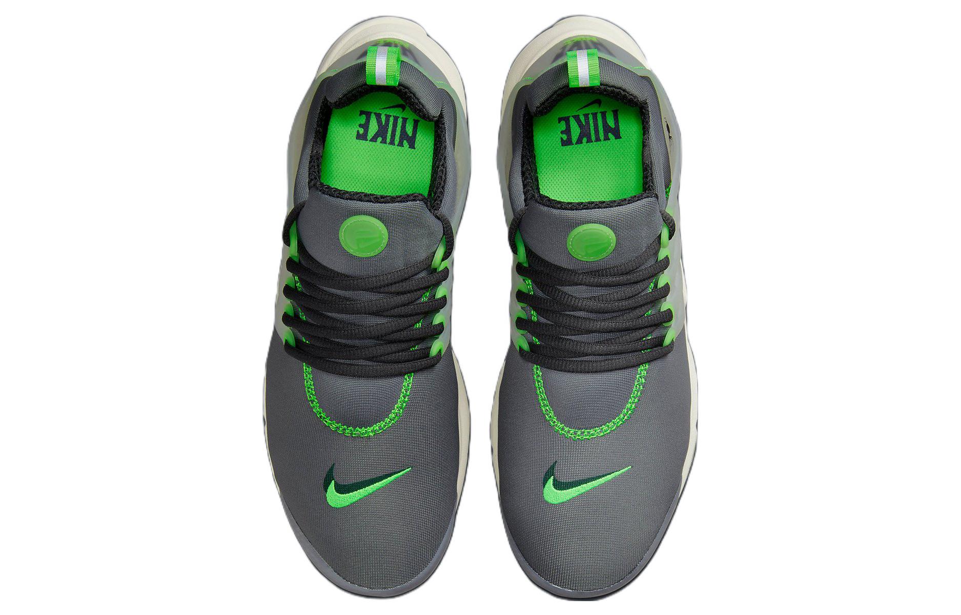 Кроссовки Nike Presto Premium, серый/зеленый — фото 4