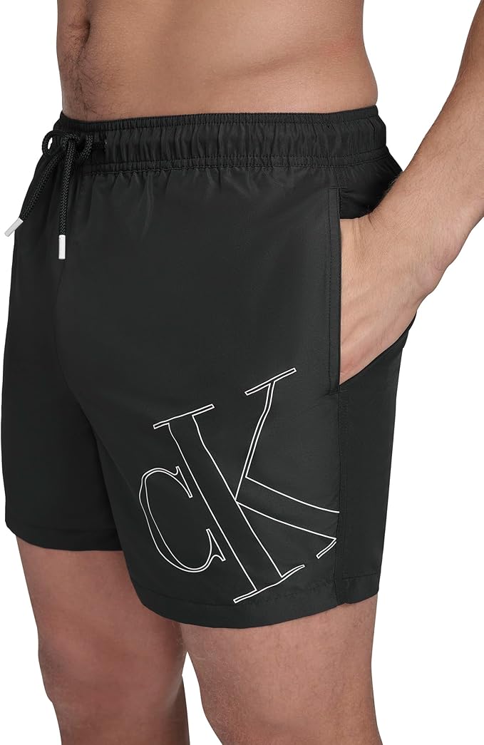 Плавательные шорты Calvin Klein Volley Quick Dry Lightweight Ck Logo, черный — фото 3