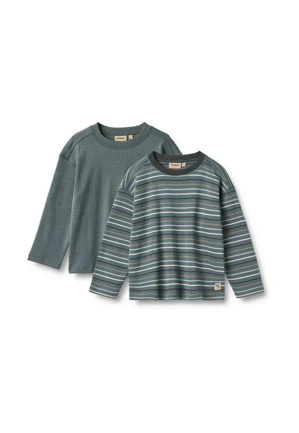 Комплект из 2 джемперов с круглым вырезом, полосатый, Wheat Multi Stripe, синий