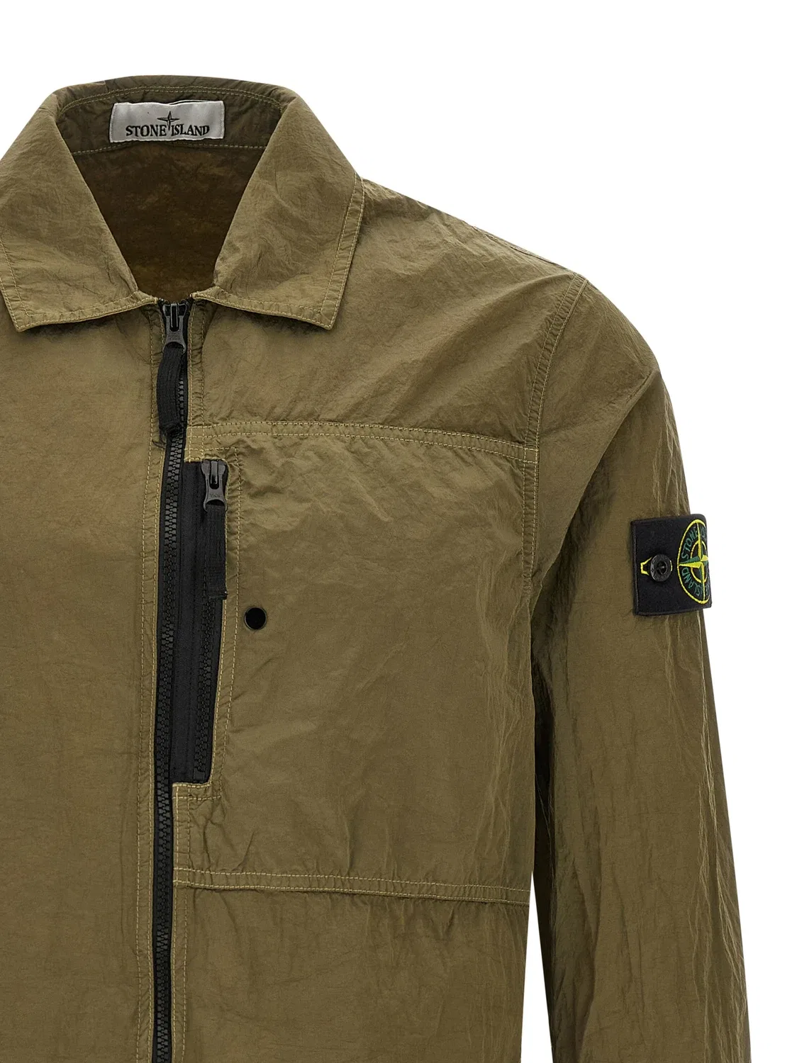 Рубашка-куртка Stone Island, зеленый — фото 3
